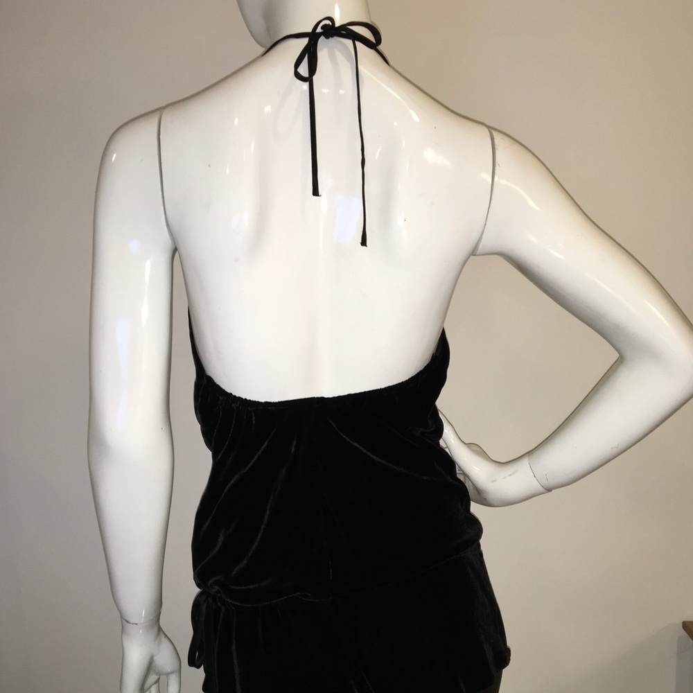 SALE Vince Velvet Halter Top in Black Sz XS - Picture 4 of 7